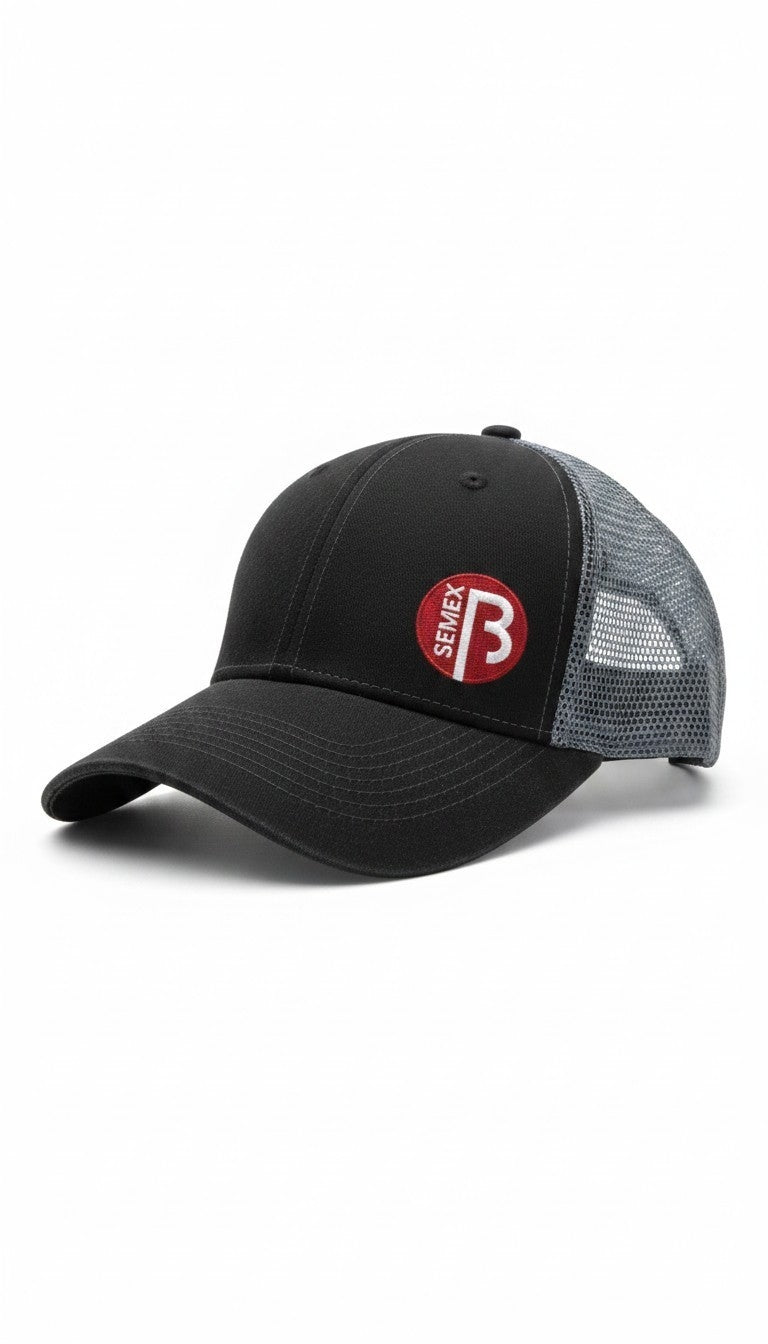 SEMEX "B" Black & Grey Trucker Cap