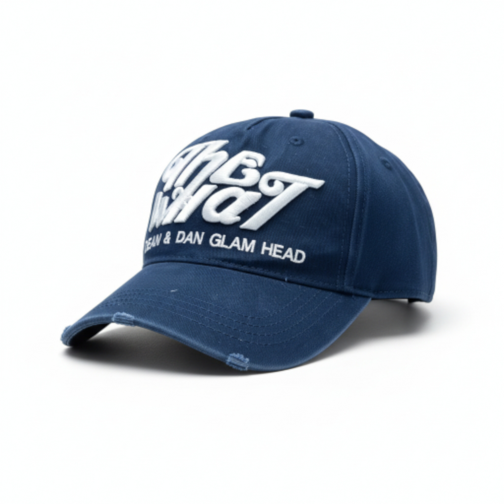 The What "Glam Head" Baseball Cap - Navy