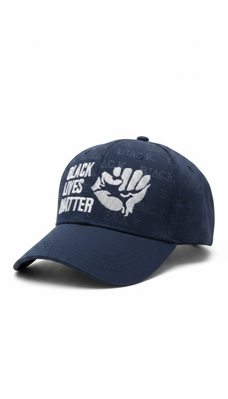 Black Lives Matter Embroidered Navy Cap