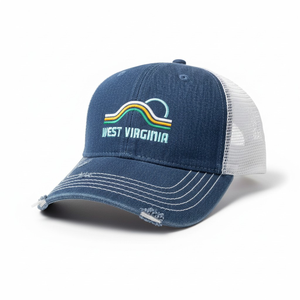 Vintage Blue ‘West Virginia’ Trucker