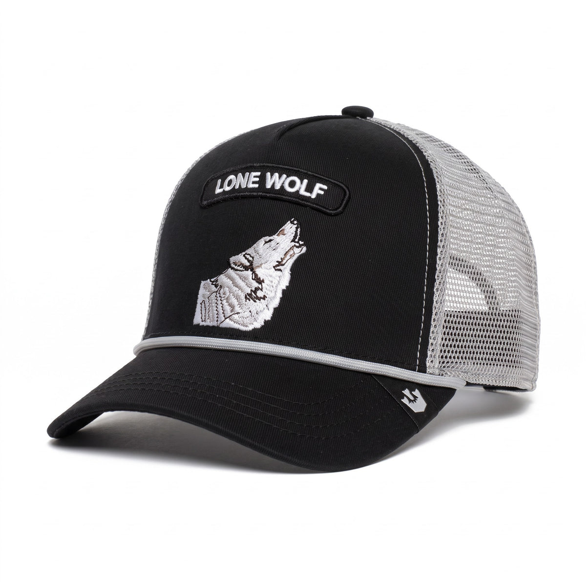 Lone Wolf Trucker Cap - Black / Grey