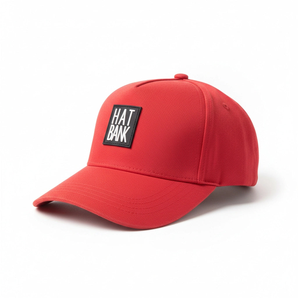 HAT BANK Classic A-Frame Snapback – Red