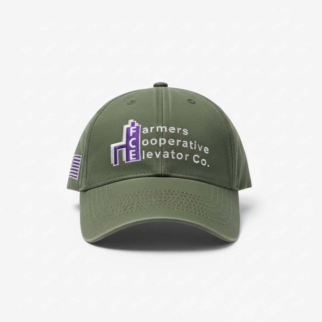 Farmers Cooperative Elevator Co. Embroidered Dad Hat - Olive