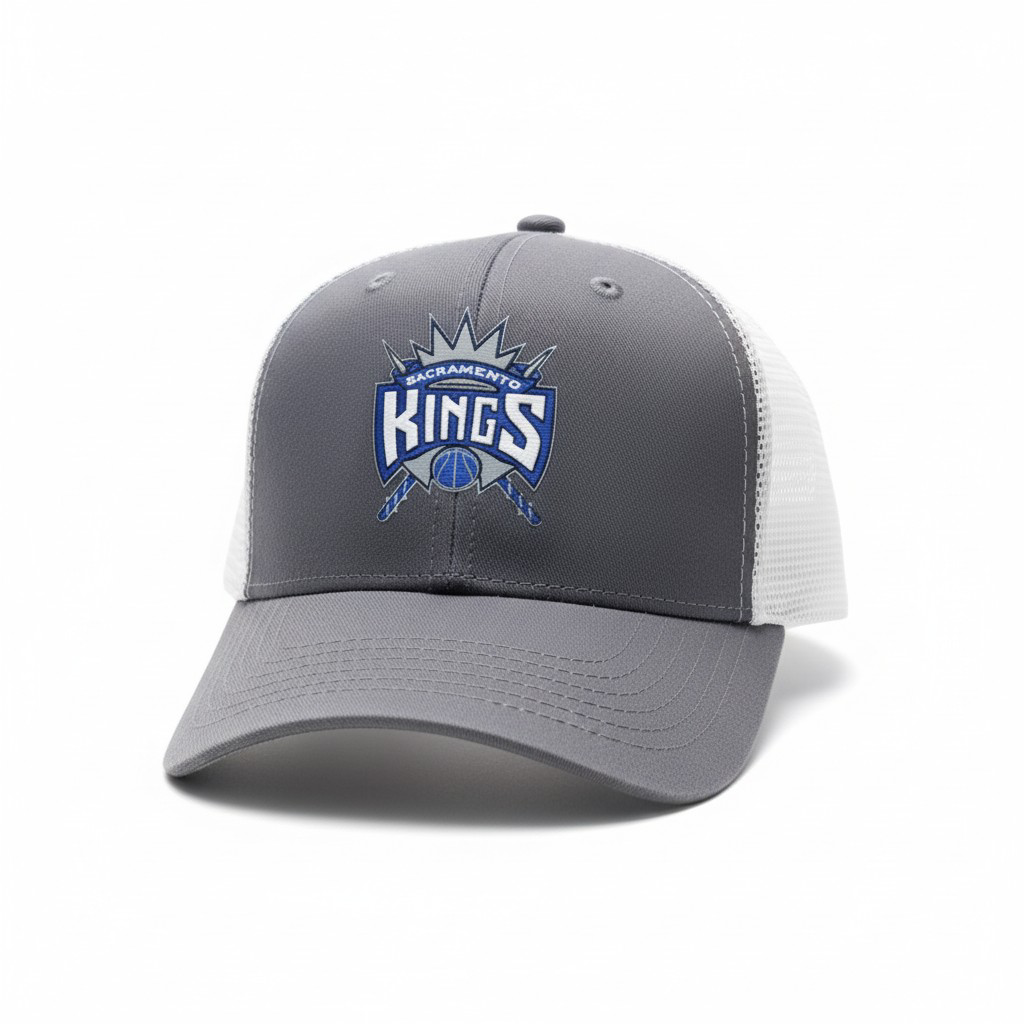 Sacramento Kings Mesh Trucker Cap – Grey/White