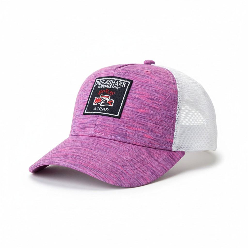 Paul & Shark Heather Purple & White Mesh-Back Trucker Cap