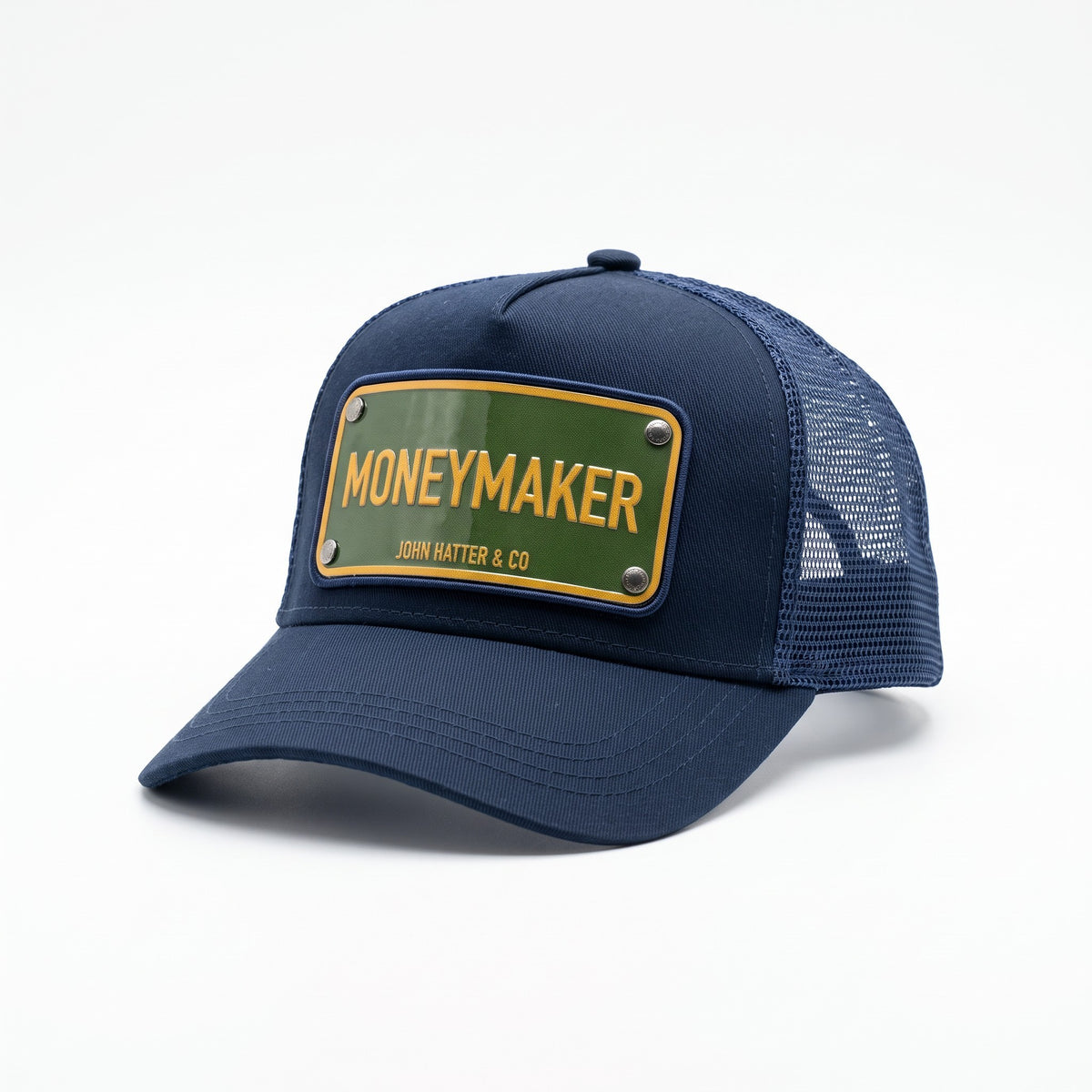 John Hatter & Co. "Moneymaker" Trucker Cap – Navy / Green