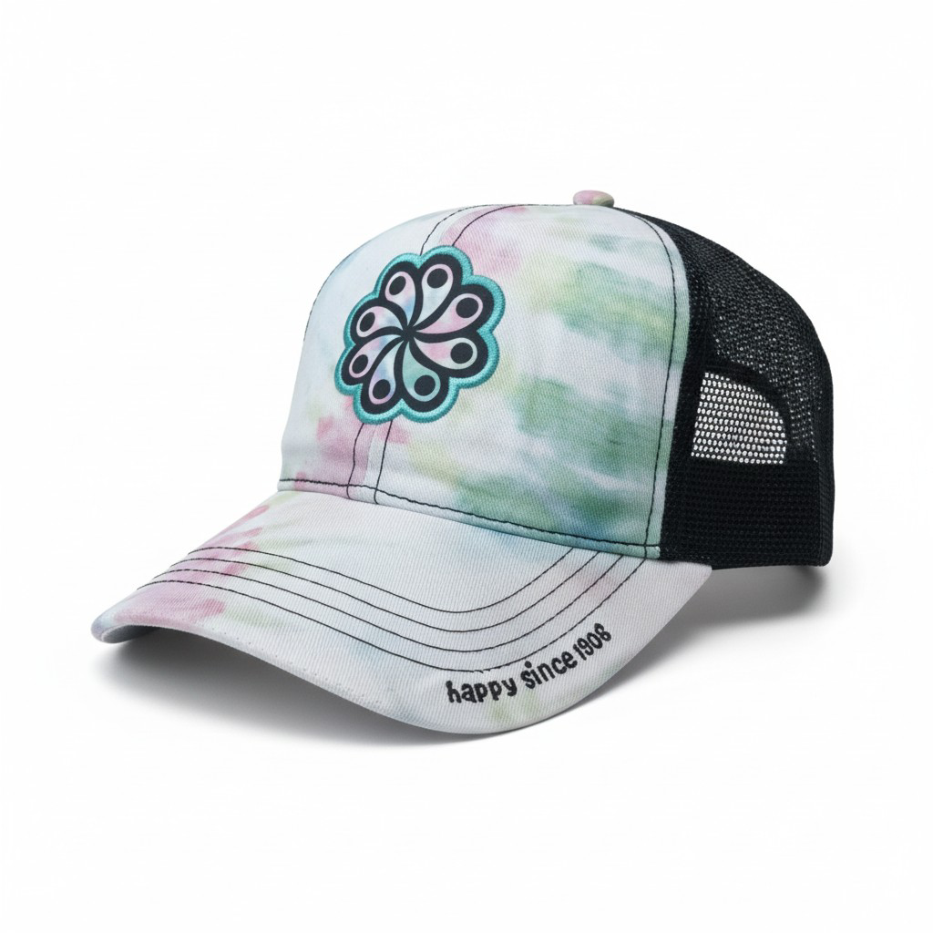Tie-Dye Flora Trucker