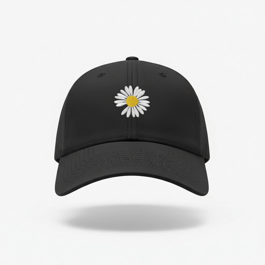 Embroidered Daisy Baseball Cap