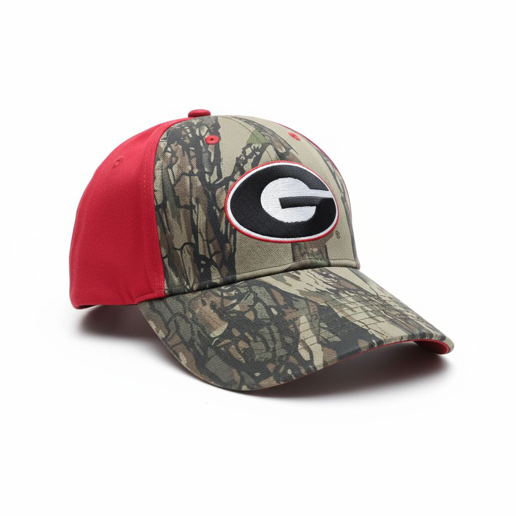 'G' Logo Camouflage & Red Baseball Cap