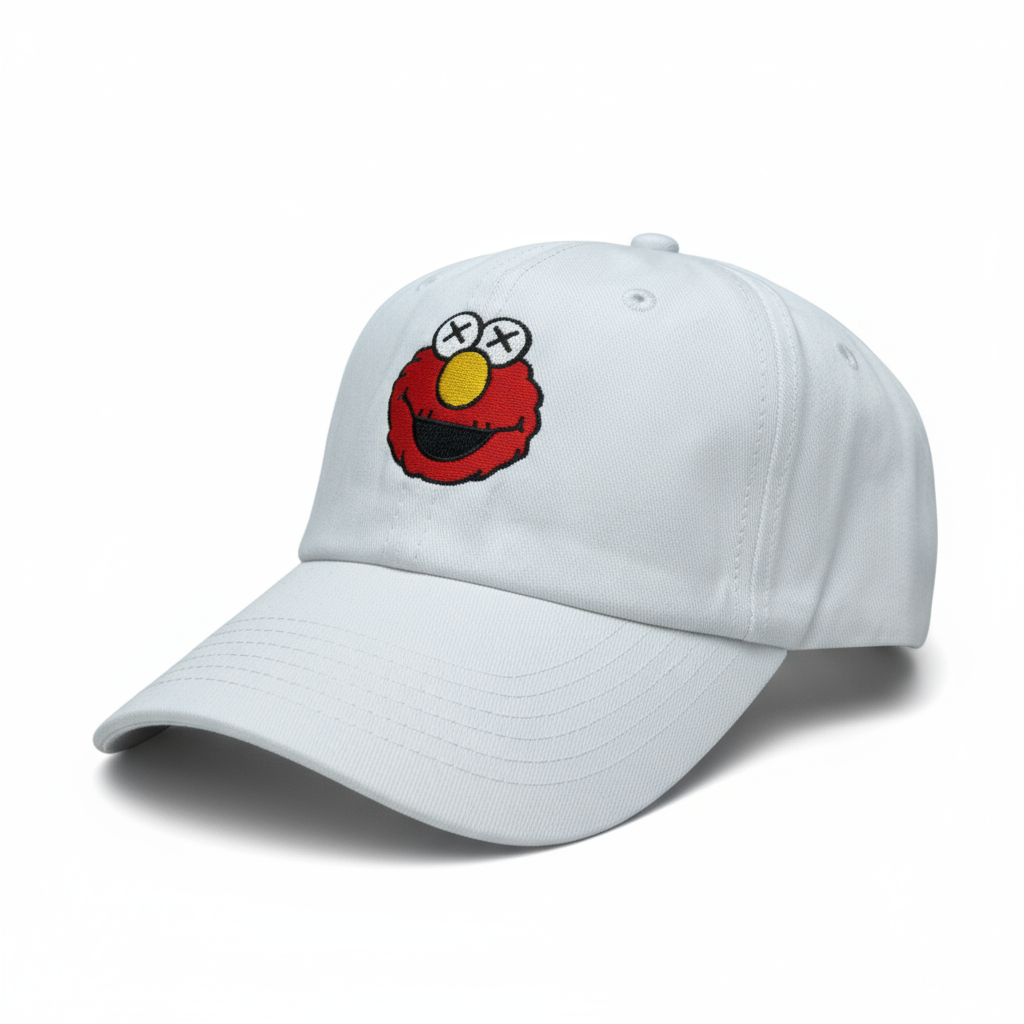 Sesame Street Elmo "X-Eyes" White Dad Hat