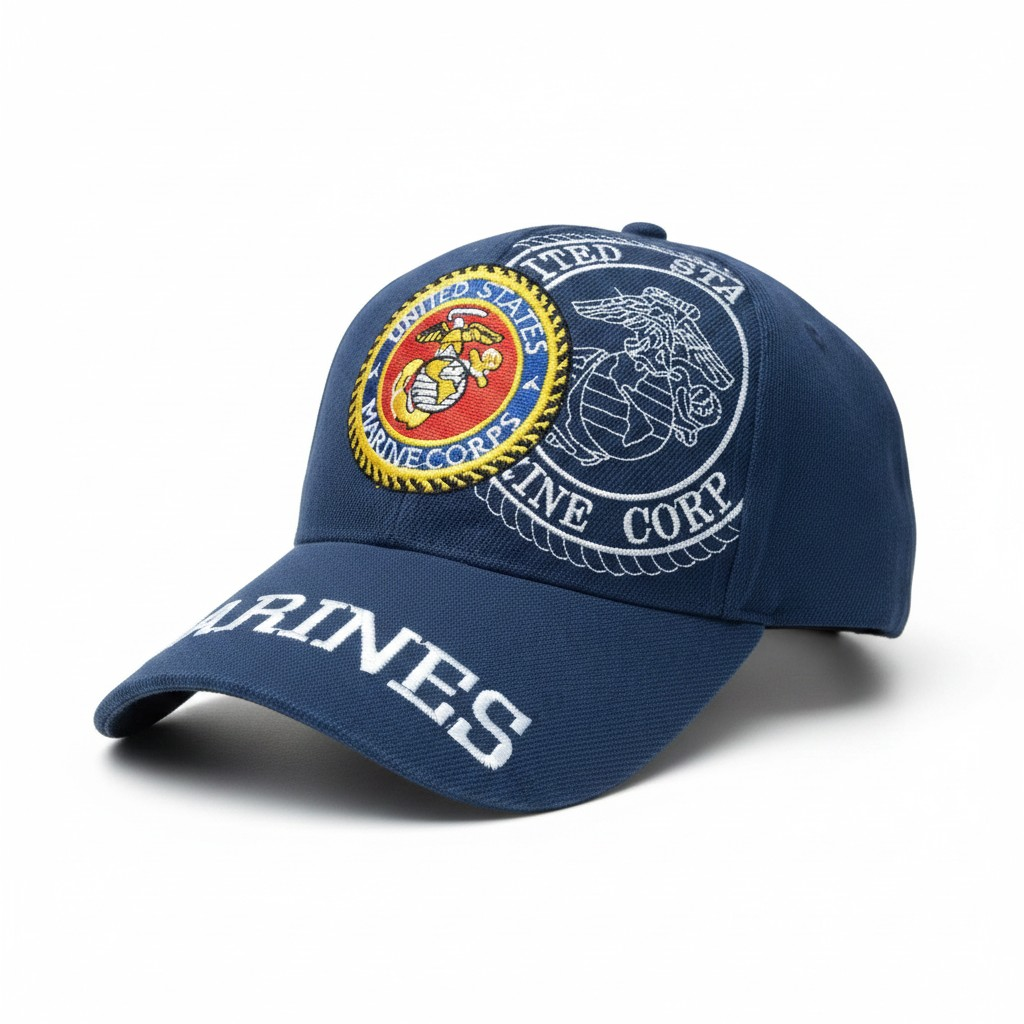 U.S. Marine Corps Embroidered Navy Blue Cap