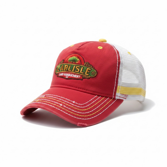 Carlisle Land Management Vintage Trucker Cap – Heritage Red/White