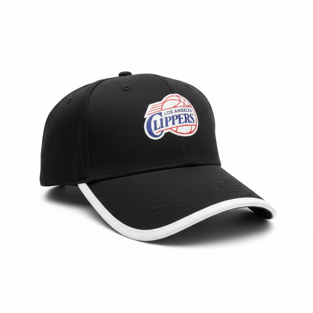 LA Clippers Vintage Logo Adjustable Hat - Black/White