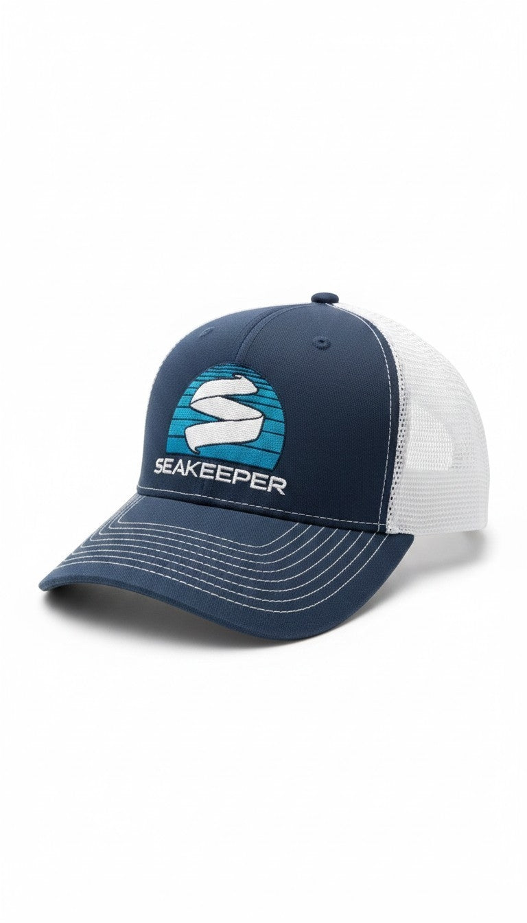 Seakeeper Navy & White Trucker Cap
