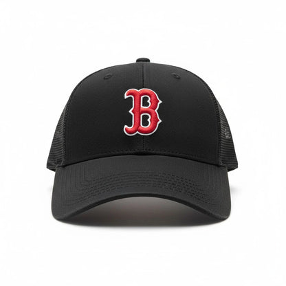 Boston Red Sox Inspired Two-Tone Mesh Trucker Hat