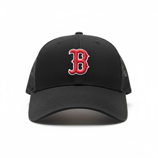 Boston Red Sox Inspired Two-Tone Mesh Trucker Hat