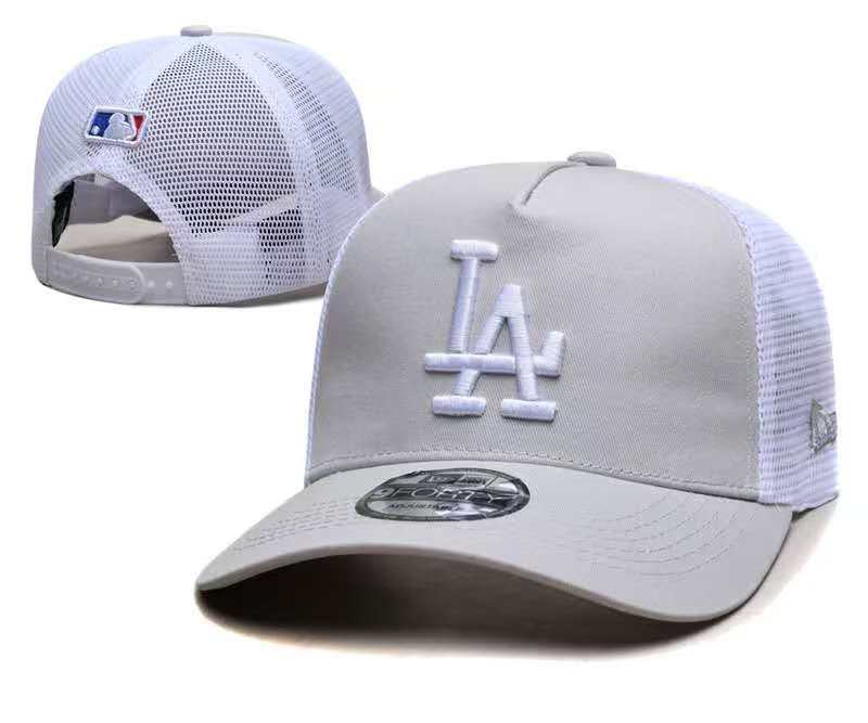 New Era 9FORTY LA Dodgers A-Frame Trucker Cap – Light Grey & White