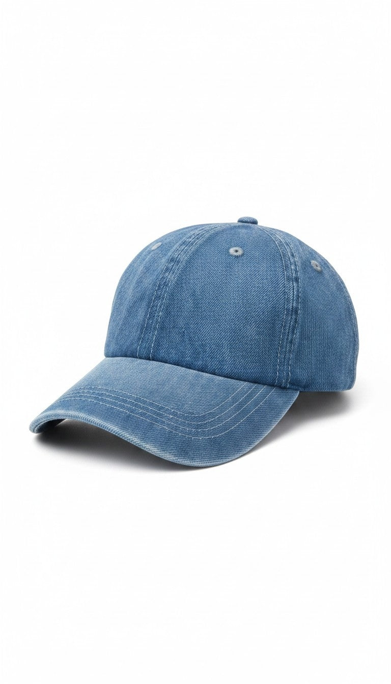 Washed Denim Baseball Cap