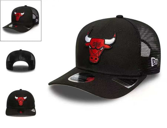 New Era Chicago Bulls 9FORTY A-Frame Trucker Cap - Black