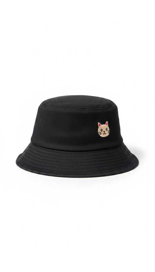 The Embroidered Cat Bucket Hat