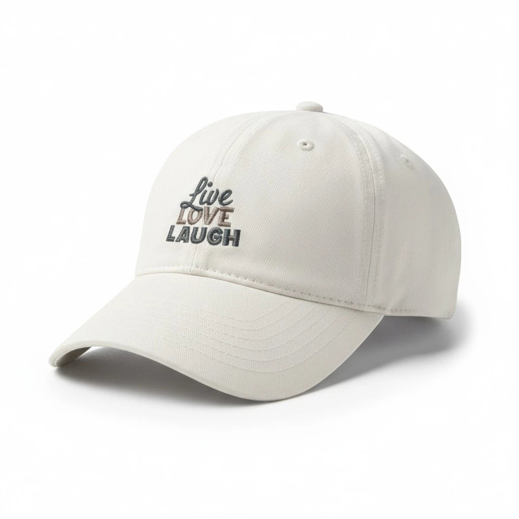 "Live Love Laugh" Embroidered Dad Cap