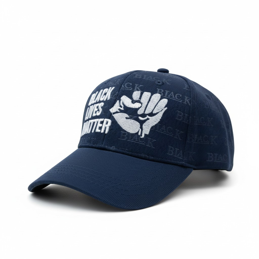 "Unity" Textured Logo Baseball Cap - Navy