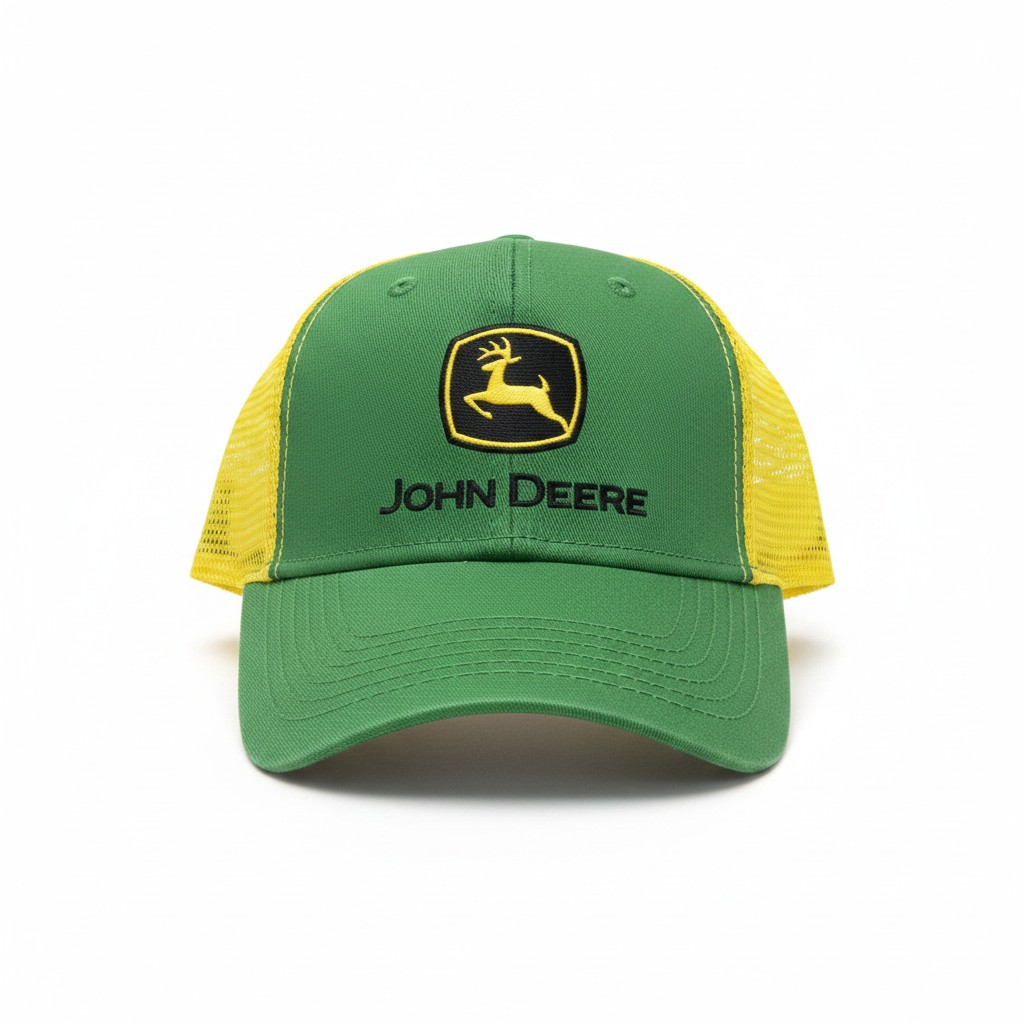 John Deere Classic Mesh Trucker Hat – Green & Yellow