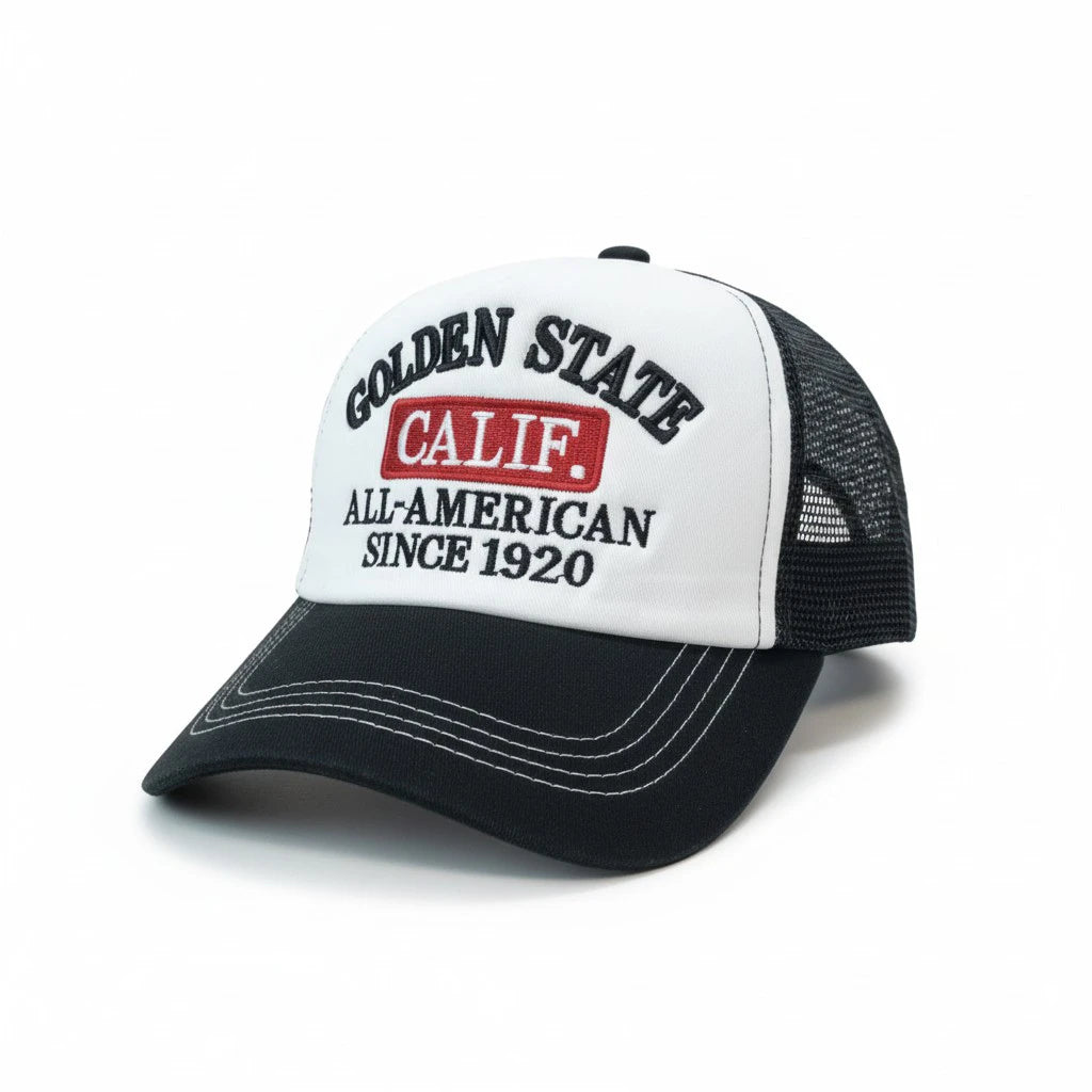 Golden State Calif. All-American Retro Mesh Trucker Hat