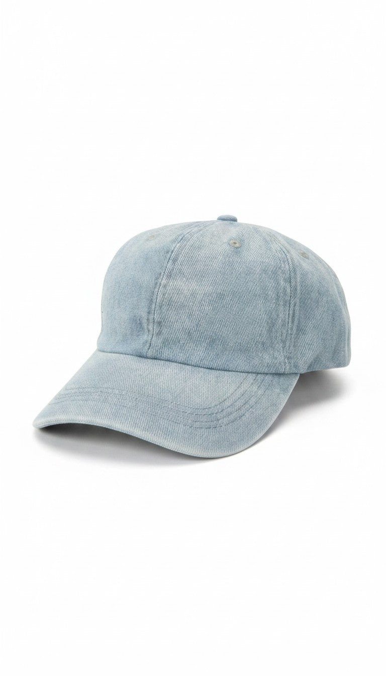 Washed Denim Baseball Cap