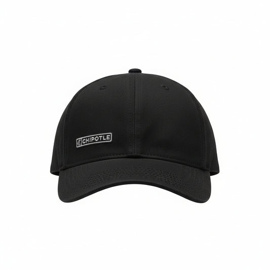 Chipotle Embroidered Logo Black Baseball Cap