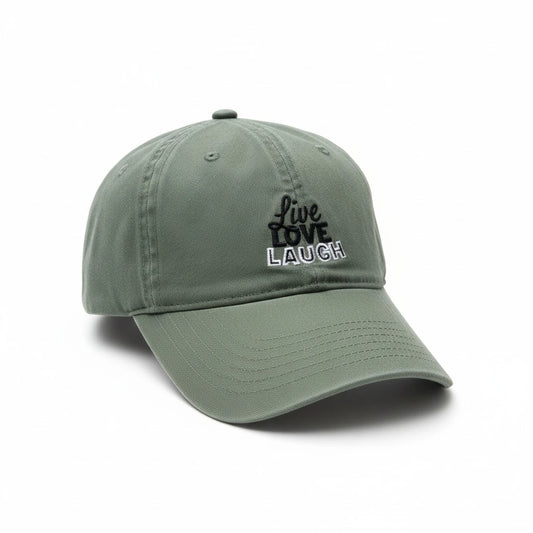 "Live Love Laugh" Embroidered Dad Cap