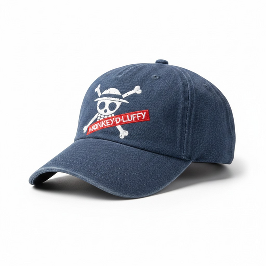 Monkey D. Luffy | Washed Navy Vintage Dad Hat