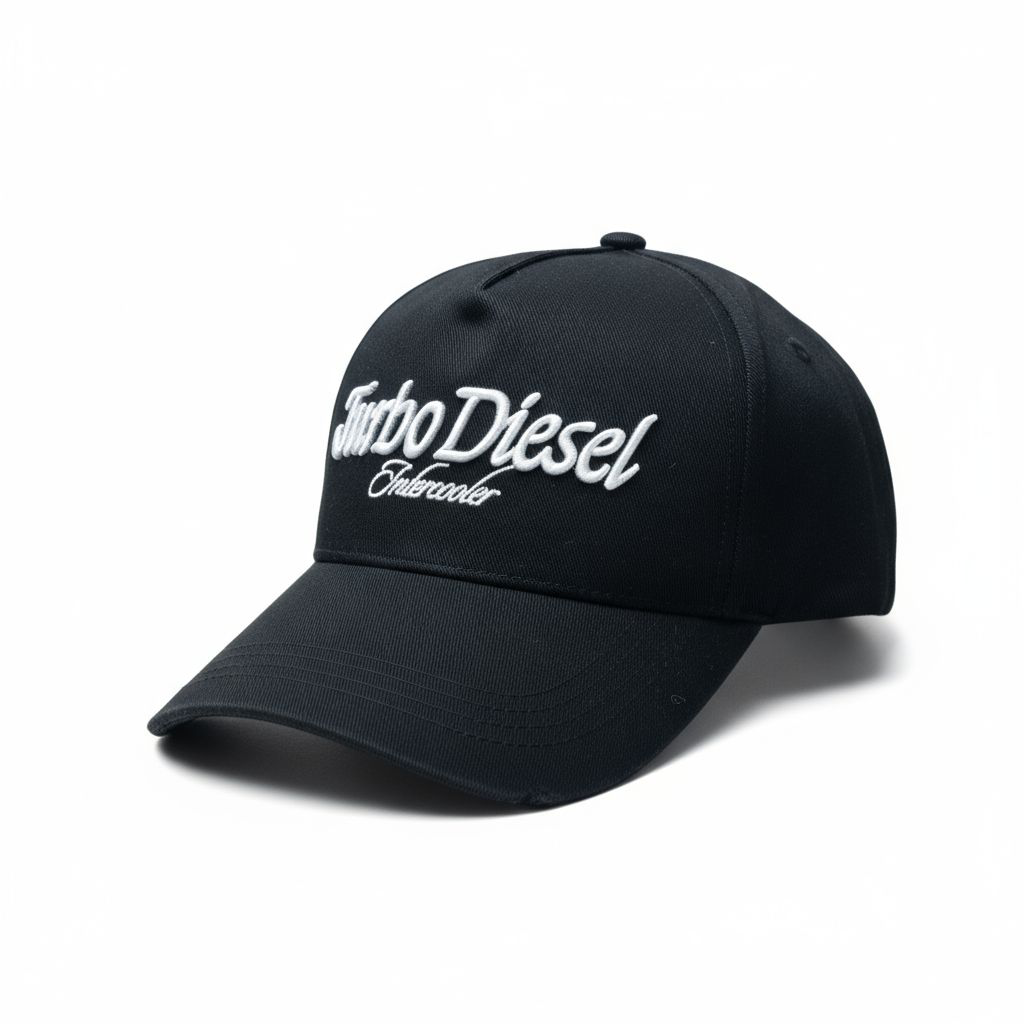 Black "Turbo Diesel Intercooler" Graphic Baseball Cap