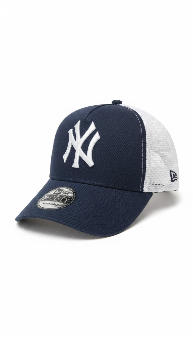 New Era 9FORTY New York Yankees Trucker Cap – Navy & White
