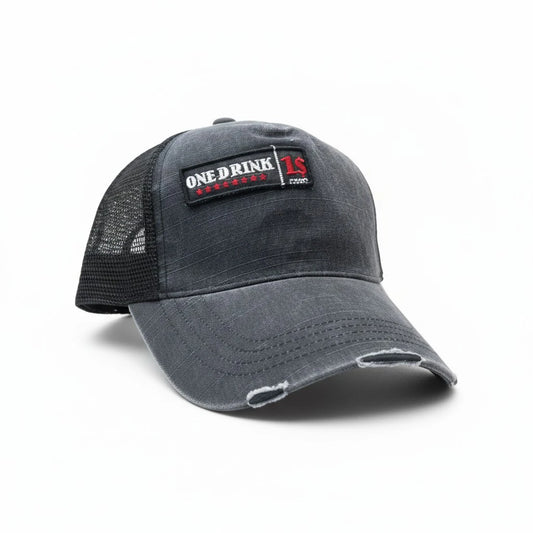Charcoal "One Drink" Patch Cap