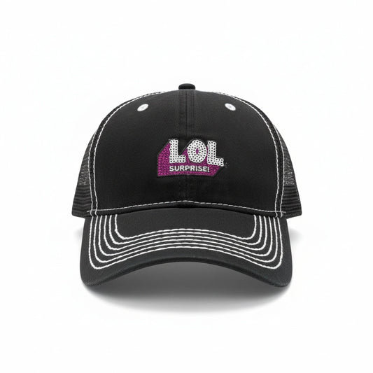 L.O.L. Surprise! Girls' Black Mesh Trucker Hat