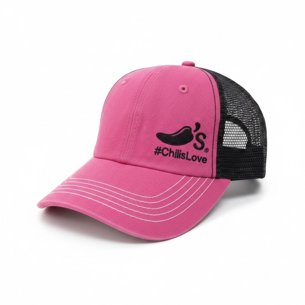 Chili's Love Two-Tone Trucker Cap – Pink/Black