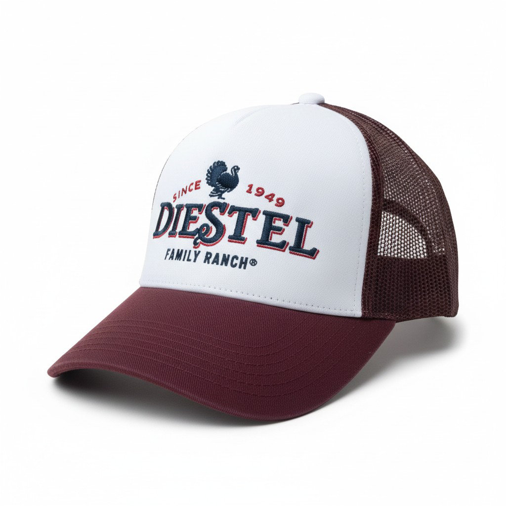 The Heritage Trucker – Burgundy & Cream