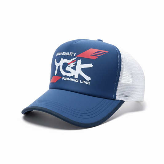 YGK Fishing Line Trucker Hat – Blue/White