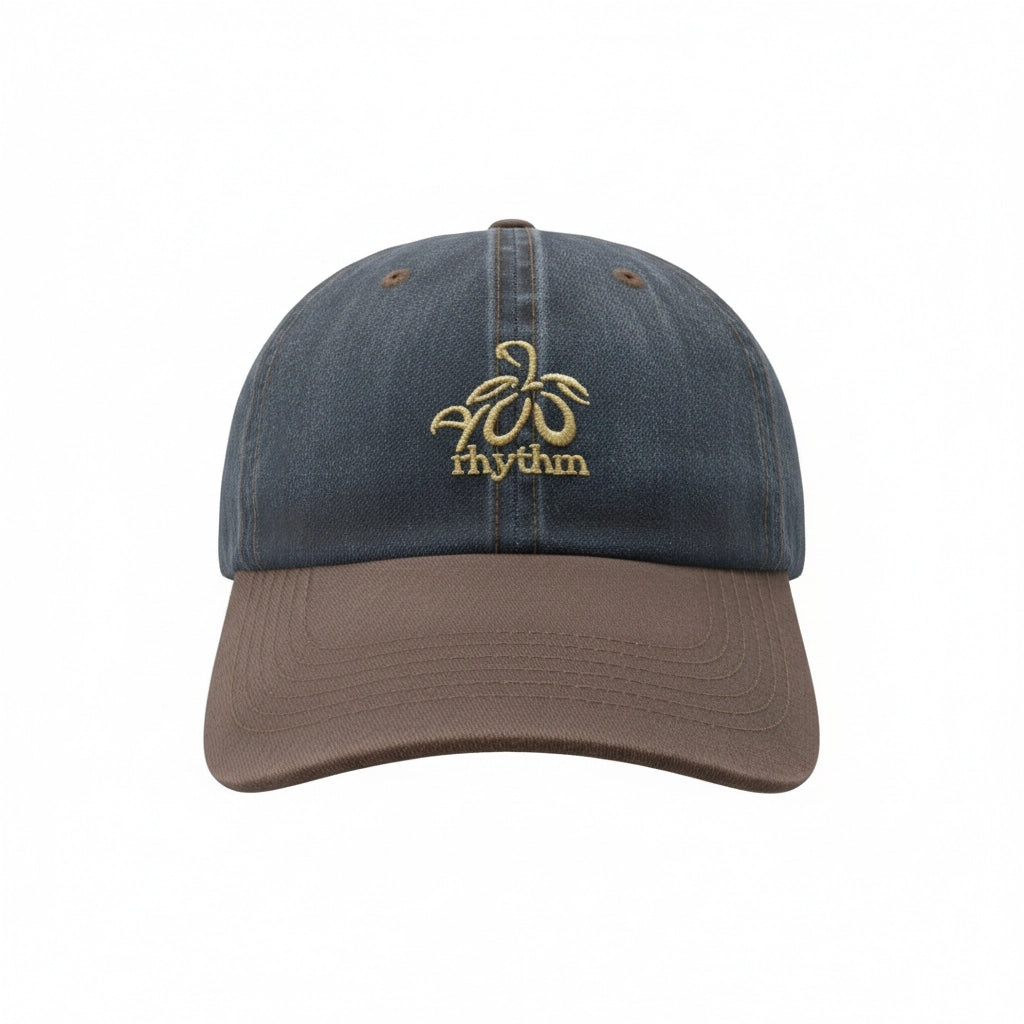 Rhythm Flower Logo 6-Panel Vintage Strapback Cap
