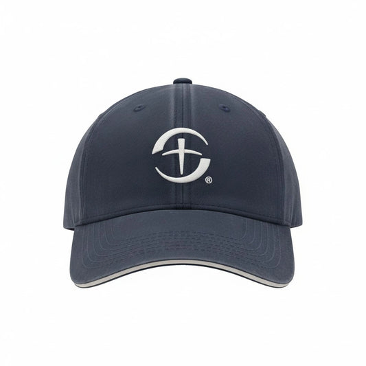 Navy Contrast Trim Logo Baseball Hat