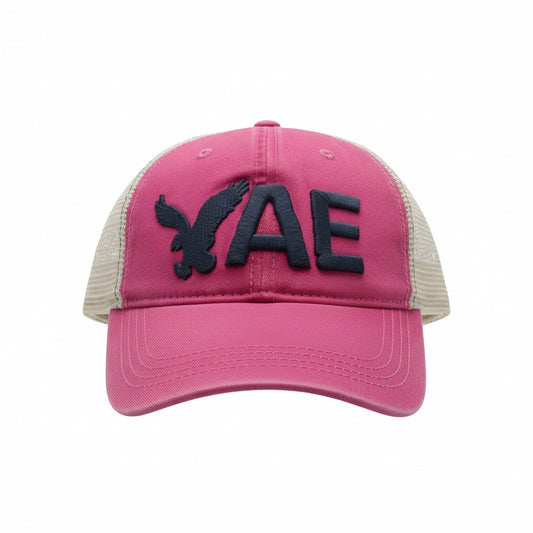 American Eagle Heritage Pink Mesh-Back Trucker Cap