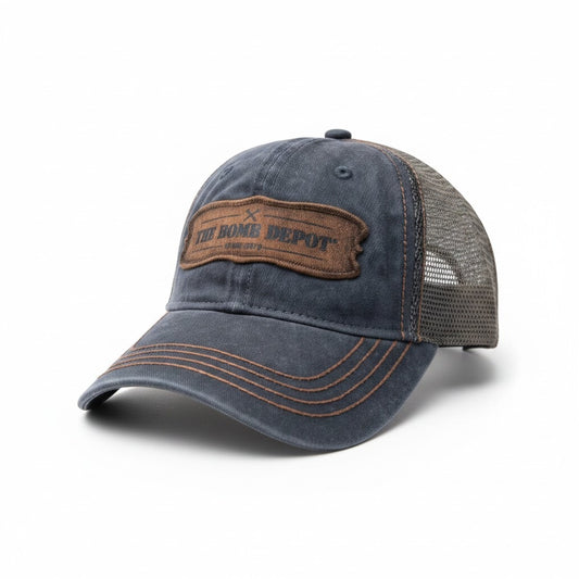 Heritage Distressed Trucker Cap – Slate & Tobacco