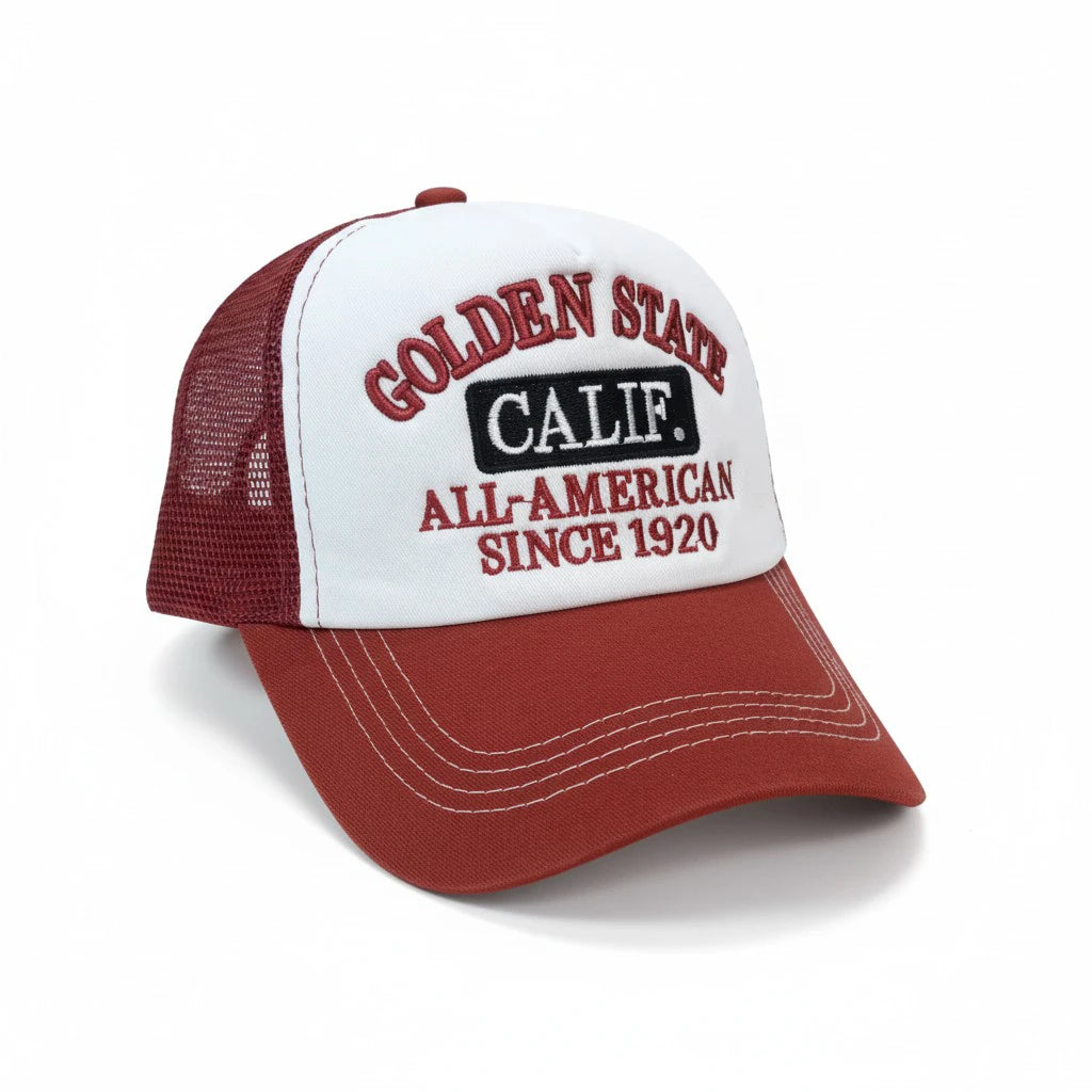 Golden State Calif. All-American Retro Mesh Trucker Hat