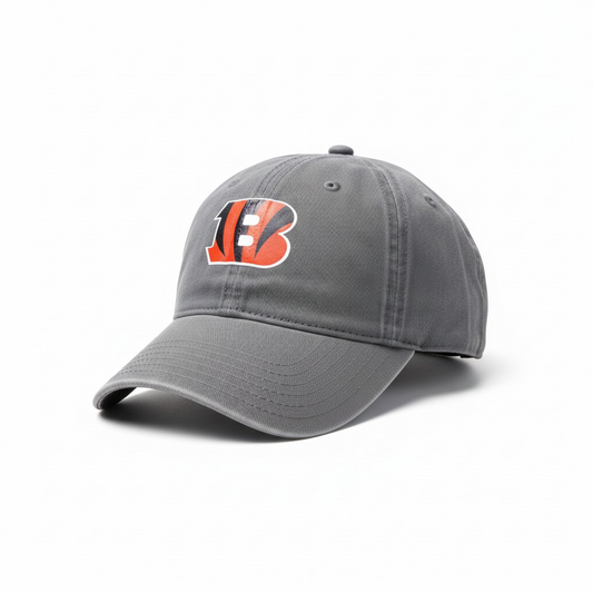 Cincinnati Bengals "B" Logo Dad Hat - Charcoal Gray.