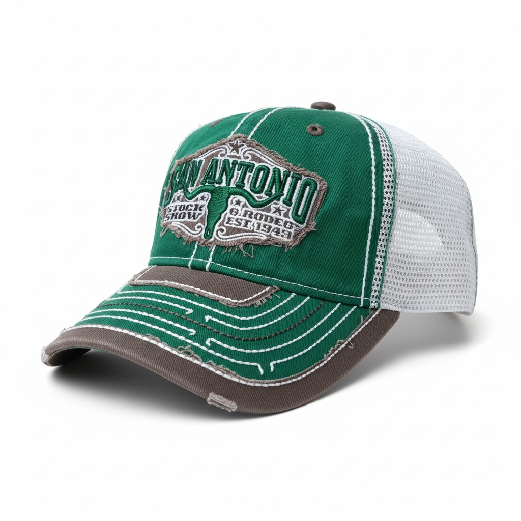 San Antonio Stock Show & Rodeo Distressed Trucker Cap