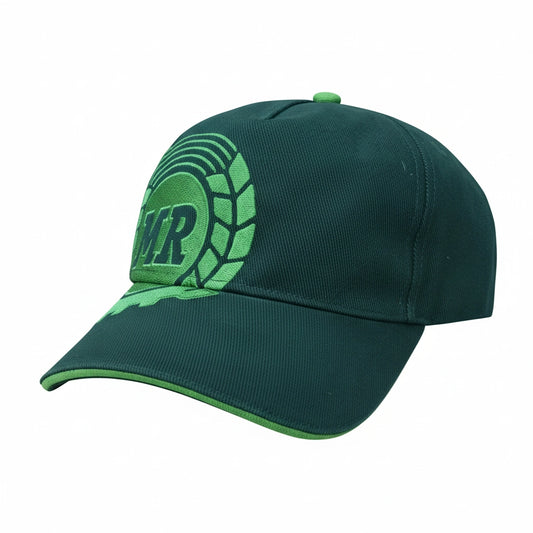 Forest Green "VMR" Logo Baseball Cap with Lime Piping