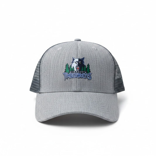 Minnesota Timberwolves Vintage Logo Grey Trucker Hat