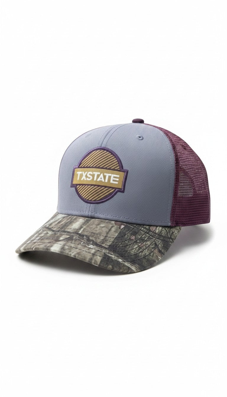 Texas State Camo Visor Trucker Hat