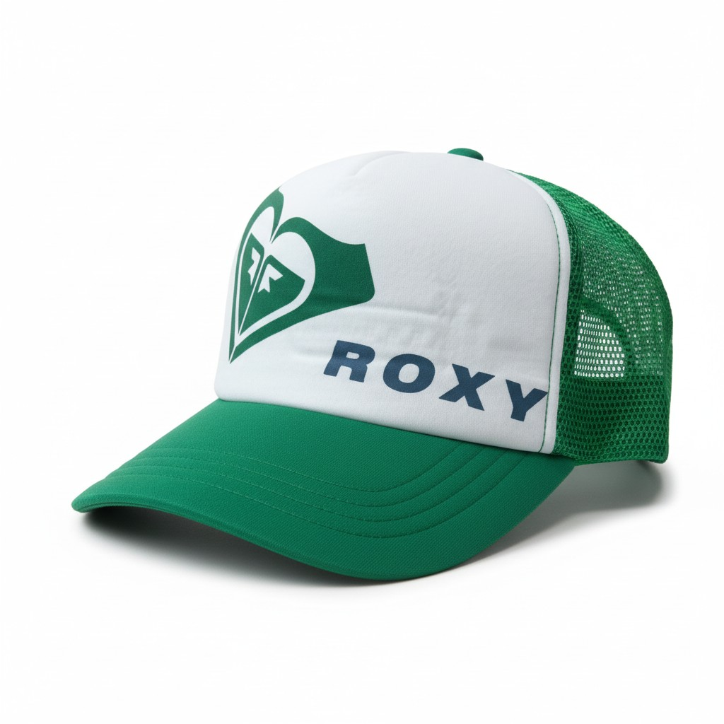 Roxy Finish Line Trucker Hat – Green/White
